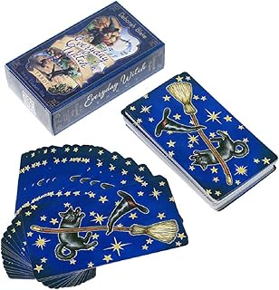 OCDSLYGB Everyday Witch Tarot Deck, 78Pcs Beginners Cards, Retro Cards with Colored Boxes, for Beginners, Universal Deck Future Divination, Unique Game of (TDD2057)
