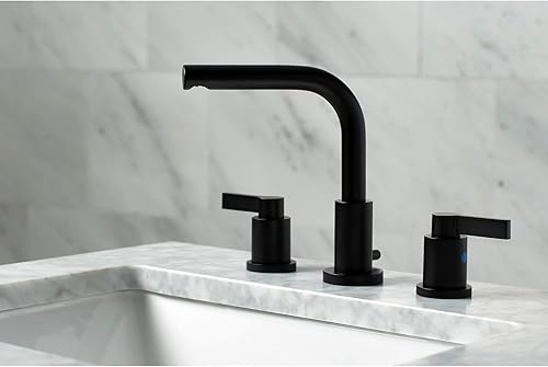 Miniatura 5 de Kingston Brass FSC8950NDL NuvoFusion - Grifo de baño amplio, 5-38 pulgadas en alcance de boquilla, negro mate