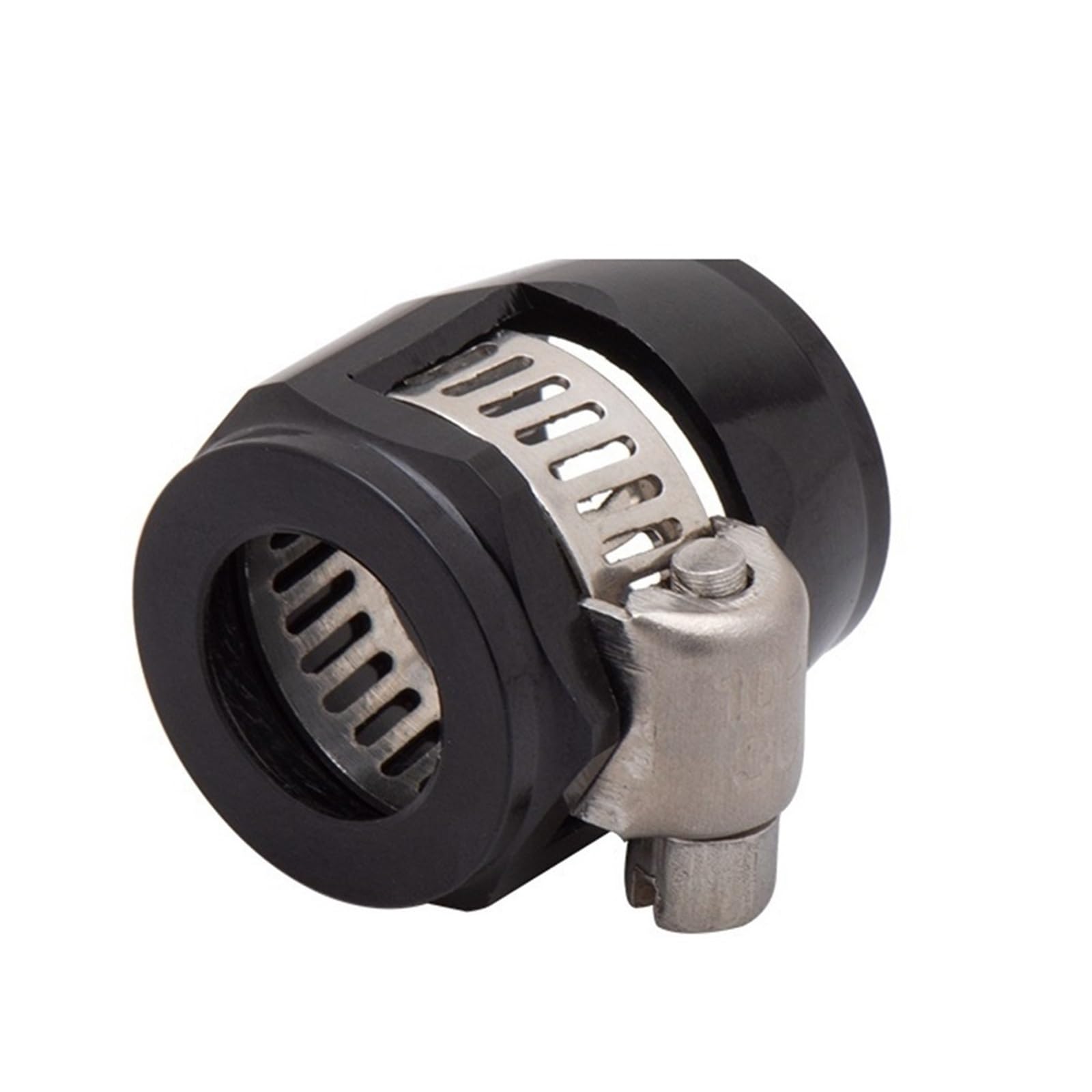 Dsfihjo An8 Black Hose Finisher Flexible Pipe Clamp An6 An8 An10 Fuel Hose Clamp End Finisher Finishers Aluminum Connectors Clamps(An8 Black)