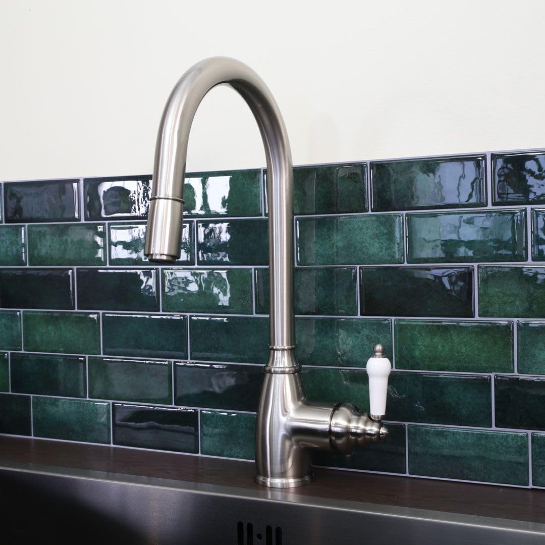 Essebagno Grifo de cocina Ascott con ducha de mano en acero cepillado