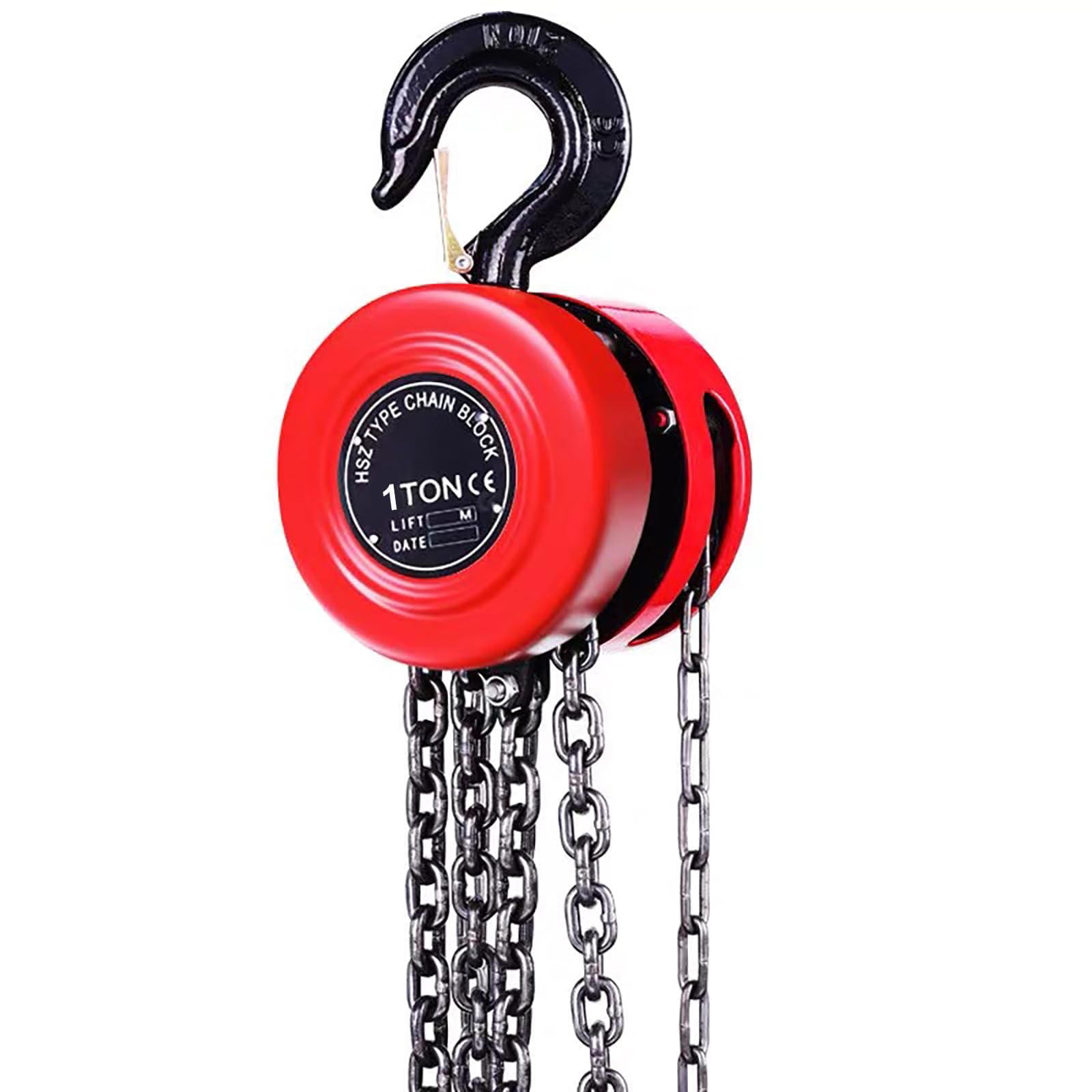 Manual Lever Chain Hoist, 1 Ton 2000LBS Capacity 10 Feet Chains, Manual Ratchet Chain Puller Hoist with 2 Heavy Duty Hooks for Building Garages Warehouse Automotive Machinery