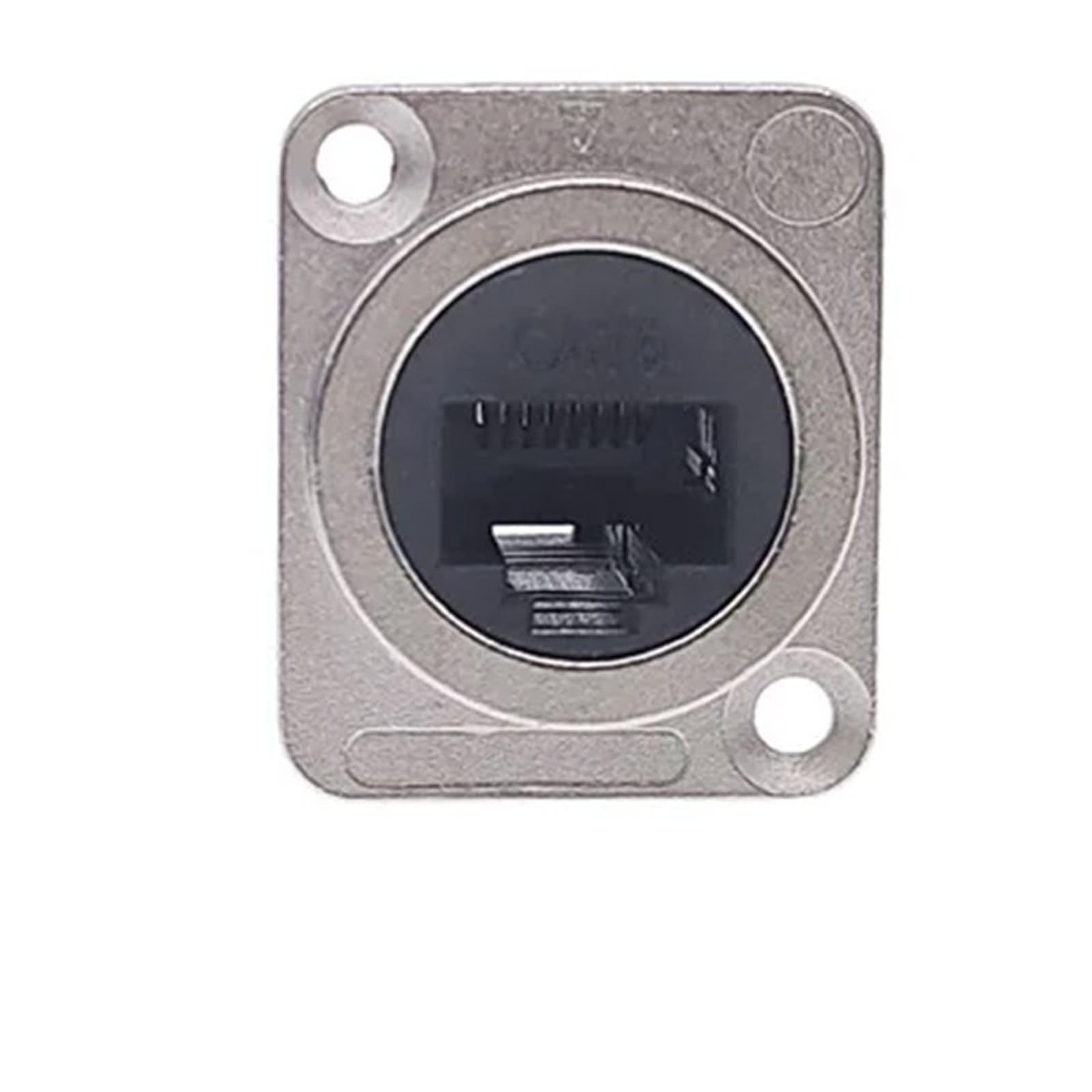 Złącze RJ45 typu D CAT6 żeńskie do metalowego gniazda montaż na panelu czarne srebrne 1 szt. (srebrne)