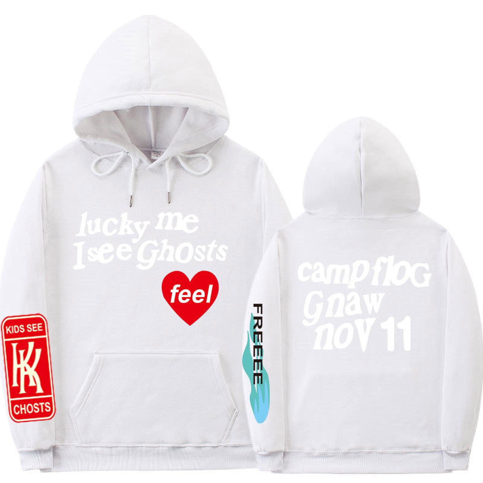 Felpa Semplice E Generosa Felpa con Cappuccio Uomo Donna Hoodie Felpe Pullover Felpe da Uomo Hip Hop Streetwear Felpe con Stampa L