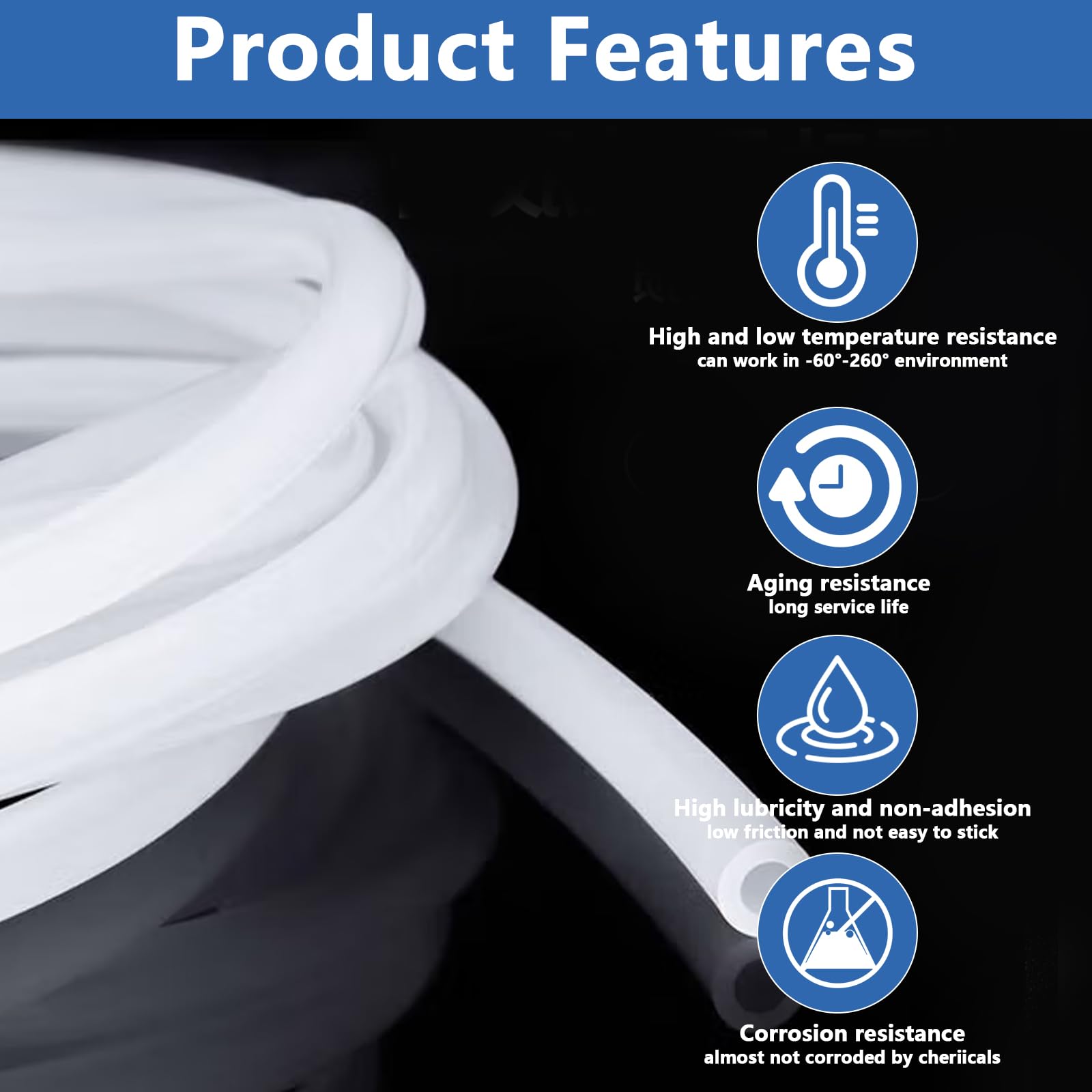 Tubo in PTFE 10m 2,5 mm ID x 4 mm per stampante 3D 1,75 mm Bambu Lab A1/A1 mini/P1P/P1S/X1C