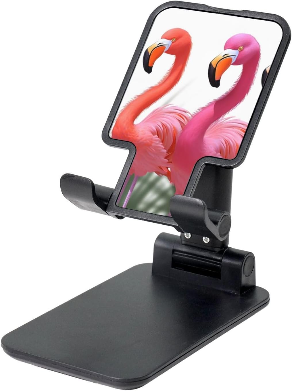 Foldable Phone Stand for Desk Angle Height Adjustable Folding Cell Phone Holder Flamingo Desktop Phone Stand Portable Cellphone Stand for Smartphones