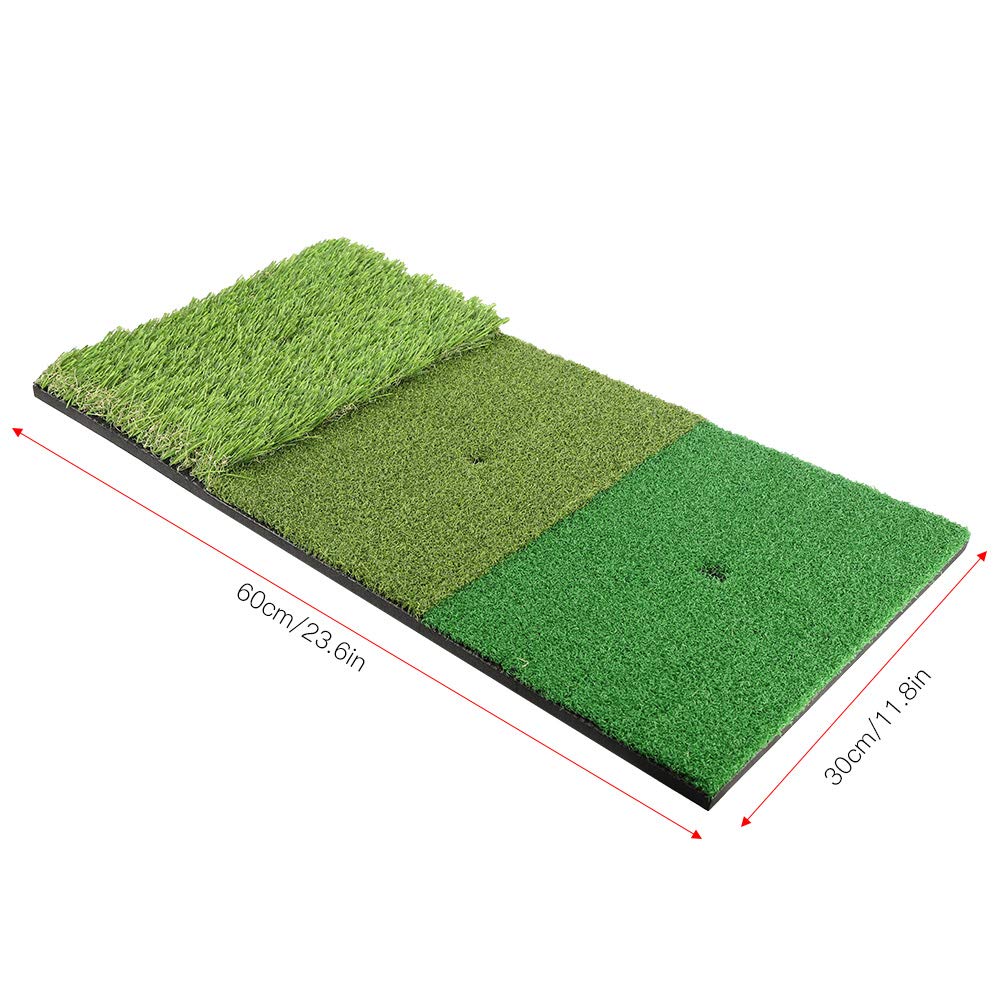 Mata golfowa Mata do uderzania w golfa Pad do ćwiczeń w golfie 3 w 1 Mata treningowa do swingu golfowego do ćwiczeń na podwórku w pomieszczeniach na świeżym powietrzu Realistyczna