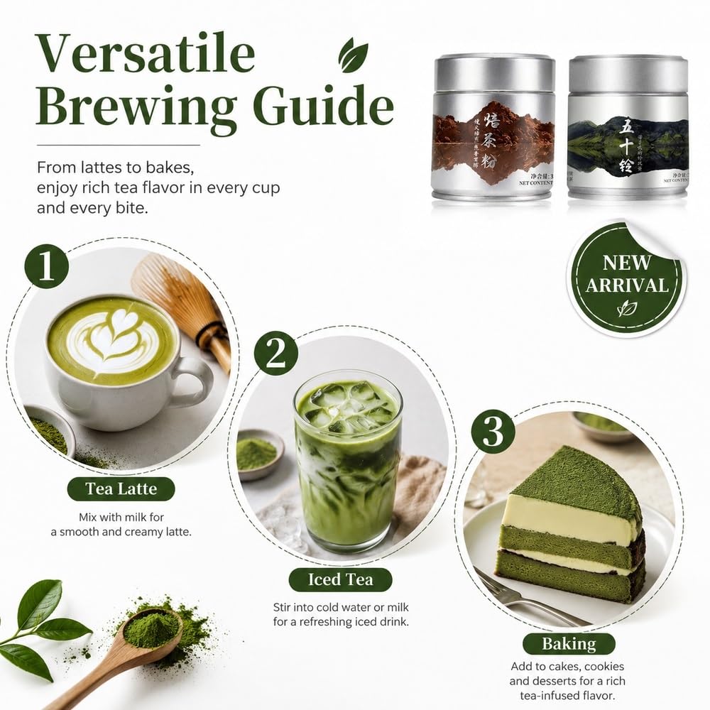 Ceremonialny proszek Isuzu Matcha i Hojicha, zero dodatków