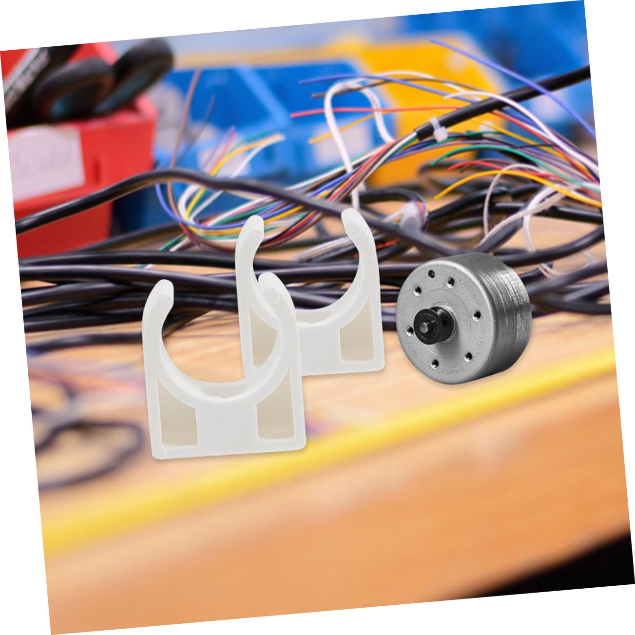 IWOWHERO 20pcs Motor Clip Electric Motor Brackets Electric Motor Clamp Electric Motor Mounting Brackets Mini Motor Holder Mini Motor Mounting Brackets Miniature Small Motor F280 Plastic