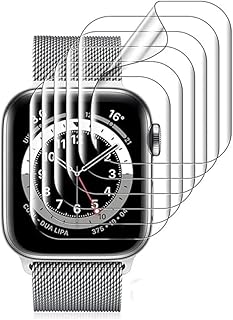 BESHYAKA (Pack OF 6) Flexible Screen Protector Compatible with Apple Watch Series 9/8/7 Size 45MM – HD Clarity, Easy To Install, Full Coverage Screen – Not A Glass