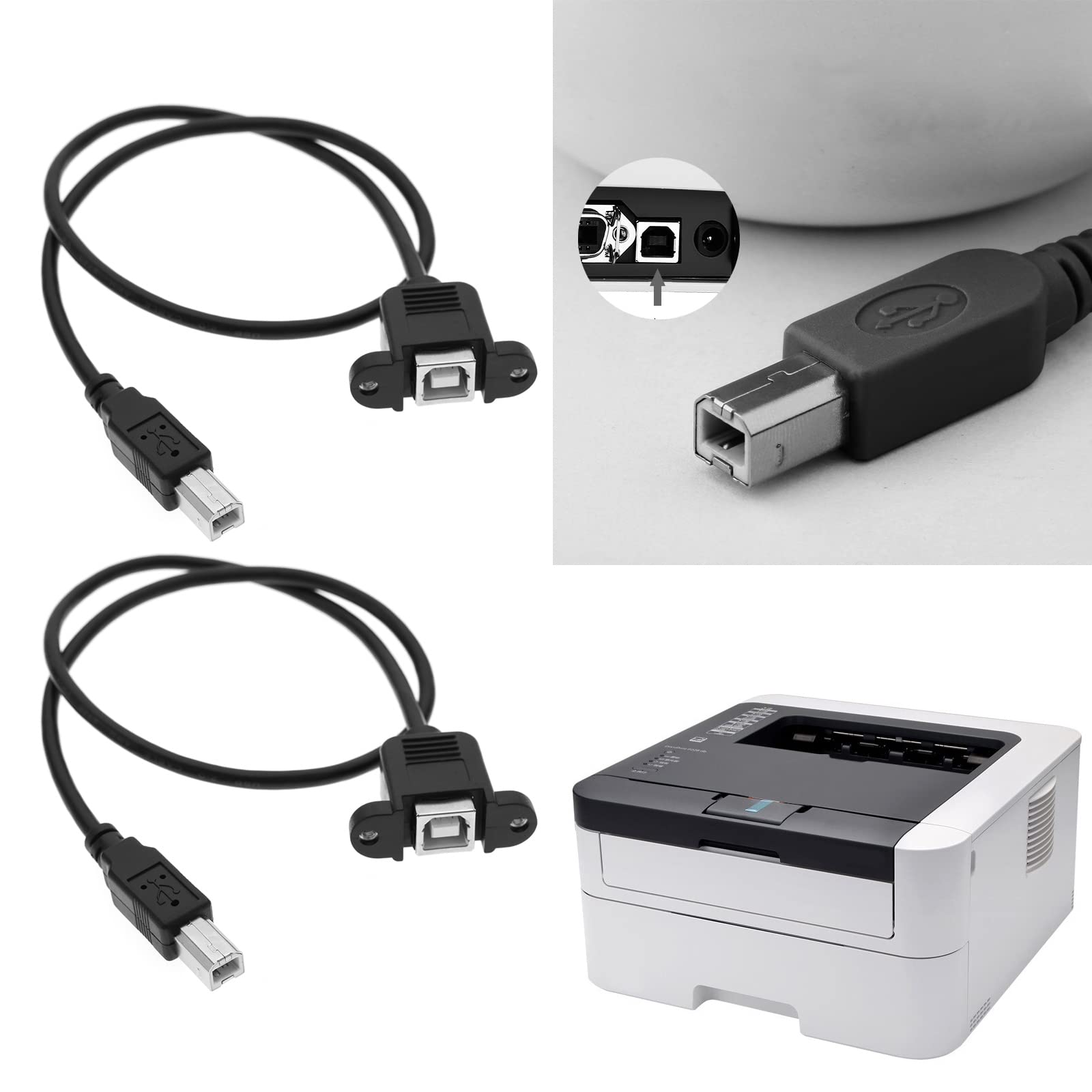 CAVO USB ALCASA 2.0 da USB B Maschio a USB B Femmina 1 m