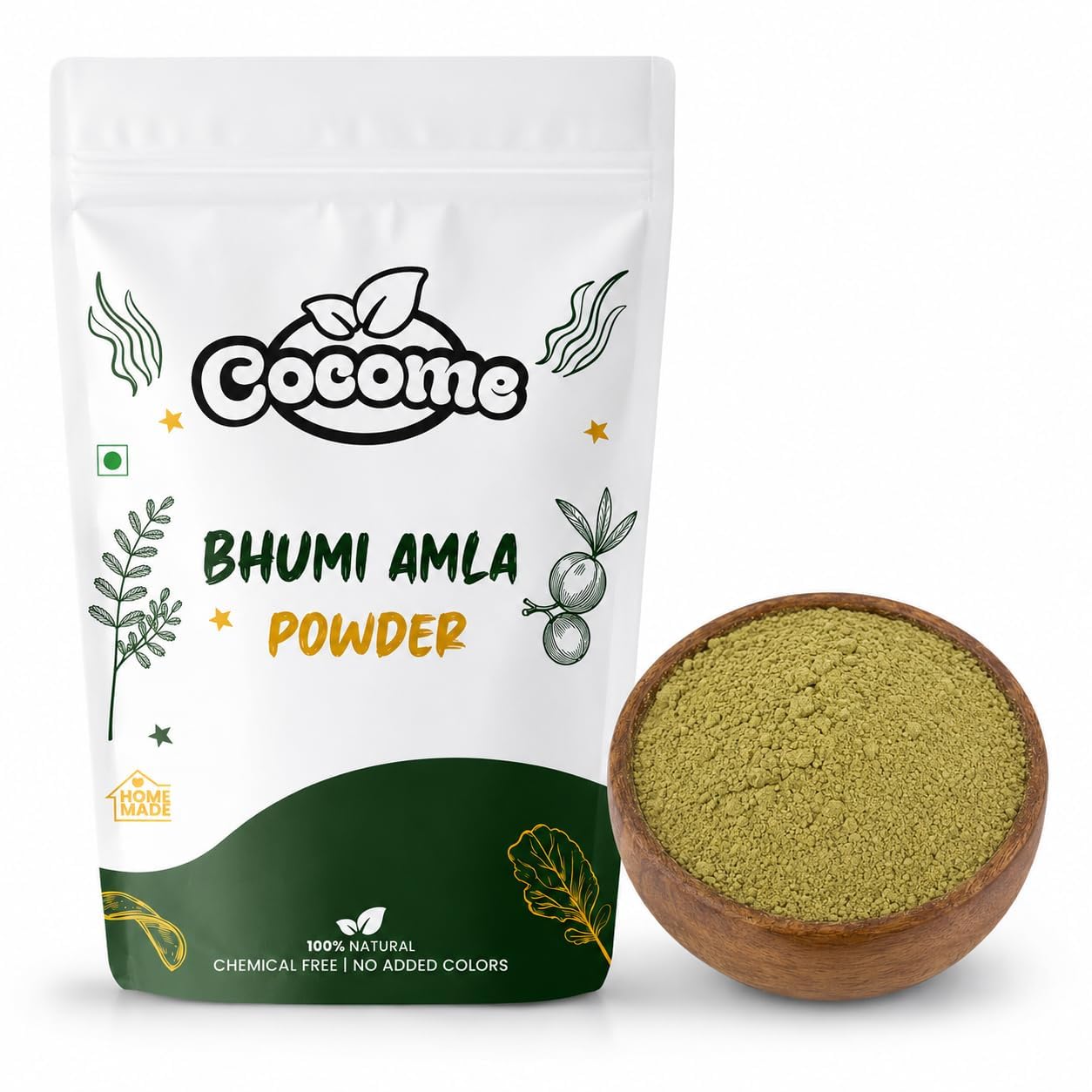 COCOME™ Bhumi Amla Powder - 100 Grams (Pack of 2) | Phyllanthus | నేల ఉసిరి | Nela Usiri | Country Gooseberry Powder-image-35
