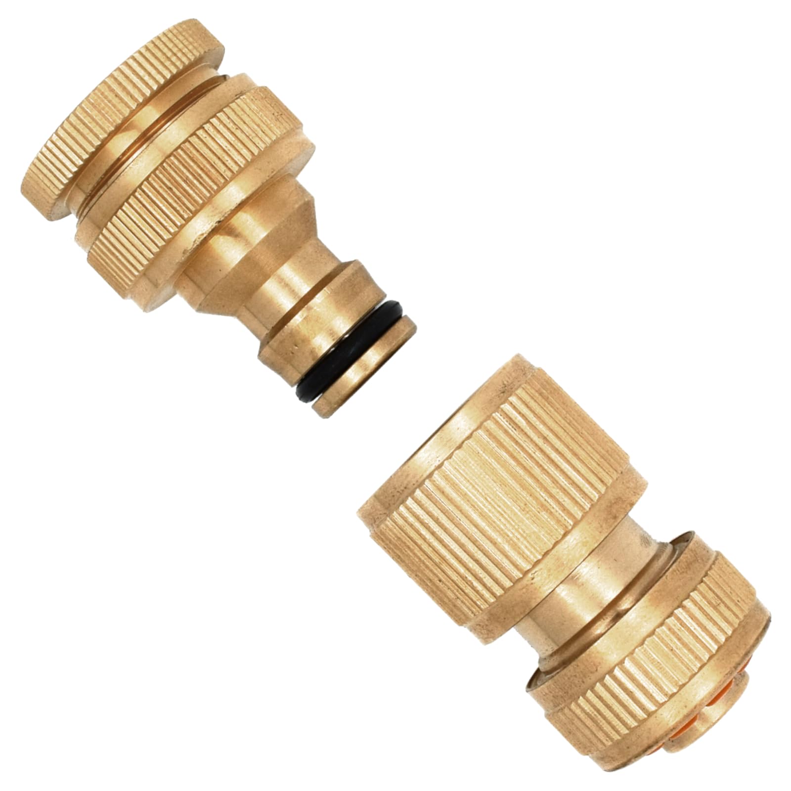 SolaDirect Premium Brass Hose Tap Connector (3/4" & 1" BSP) & Quick-Release Hozelock Compatible Brass Hose Connector - Durable, Corrosion-Resistant, Easy Install, Secure Fit, High-Pressure Resistant