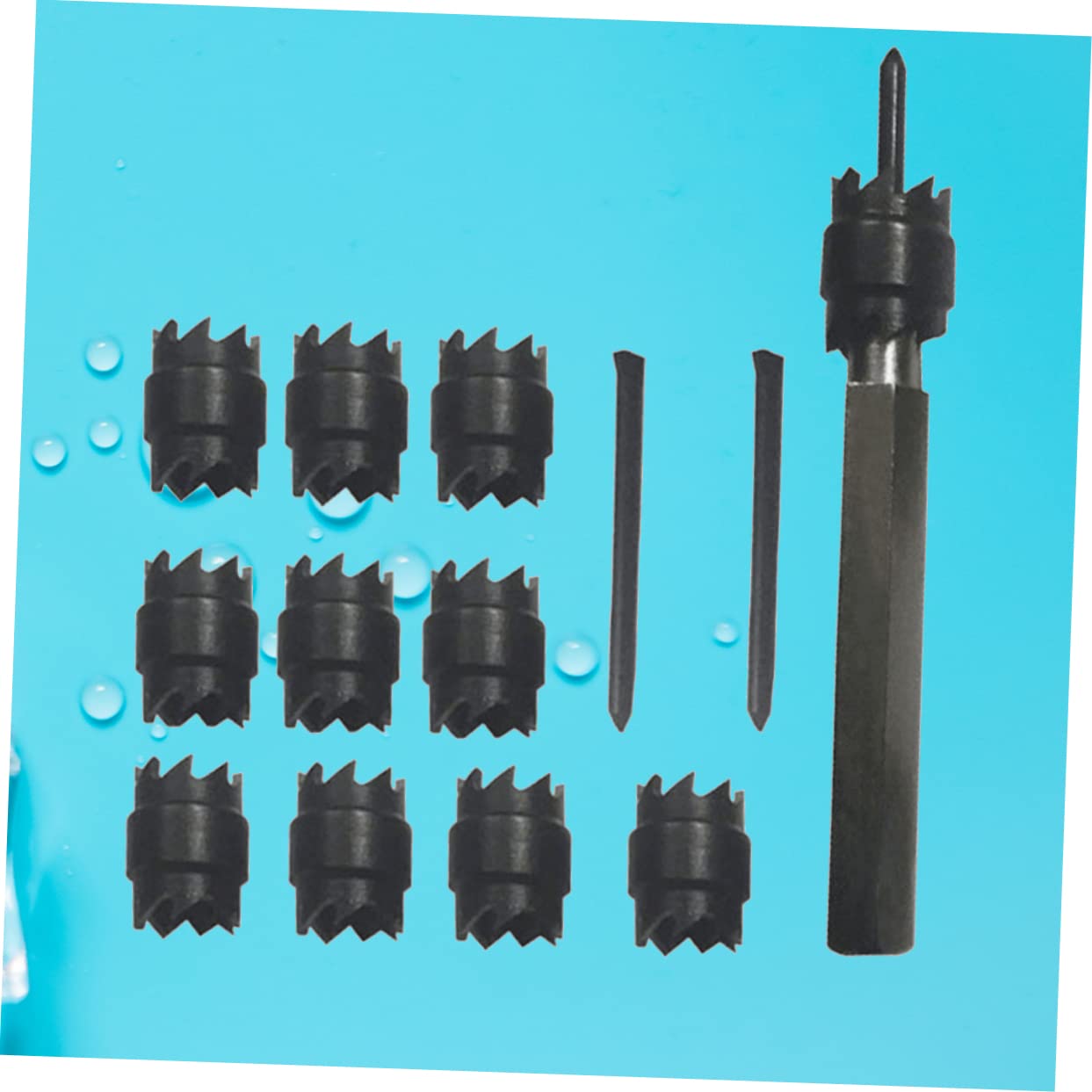 Set Punte Trapano Saldatura Punti Doppia Faccia 13 Pezzi Acciaio Inox Nero