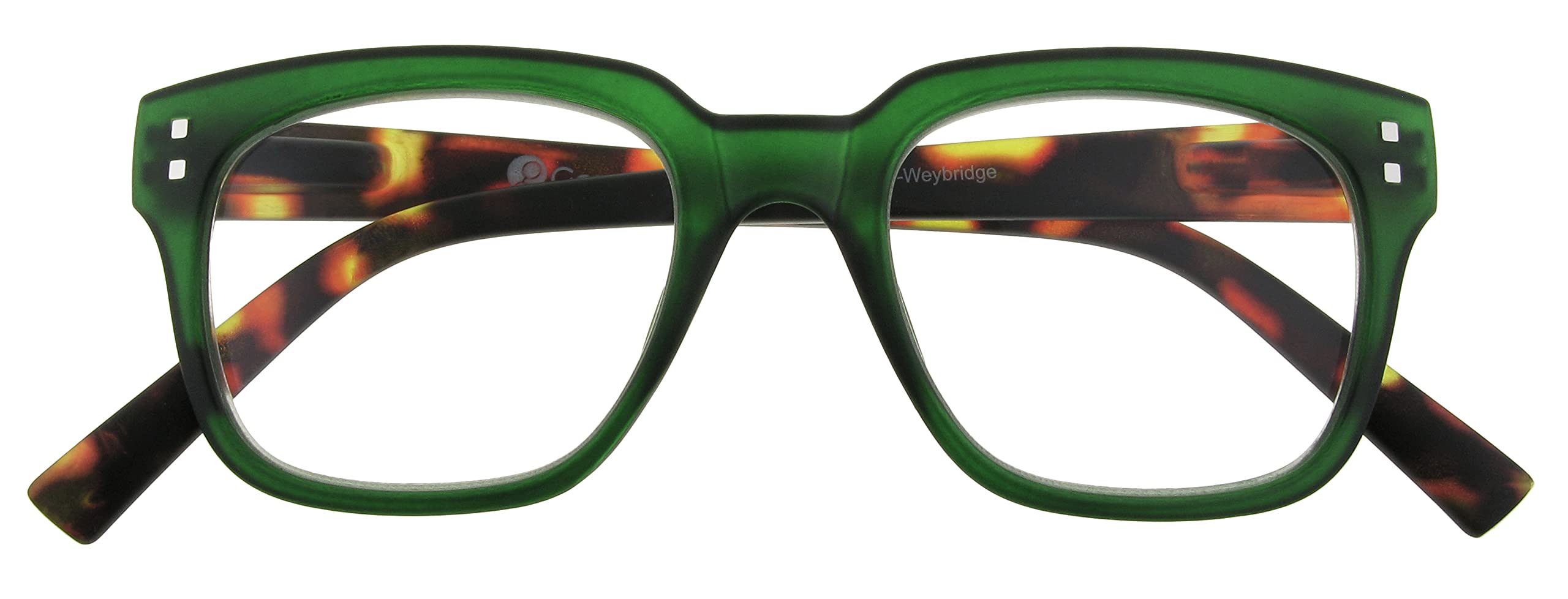 Goodlookers Reading Glasses 'Weybridge' Green/Tortoiseshell +1.50