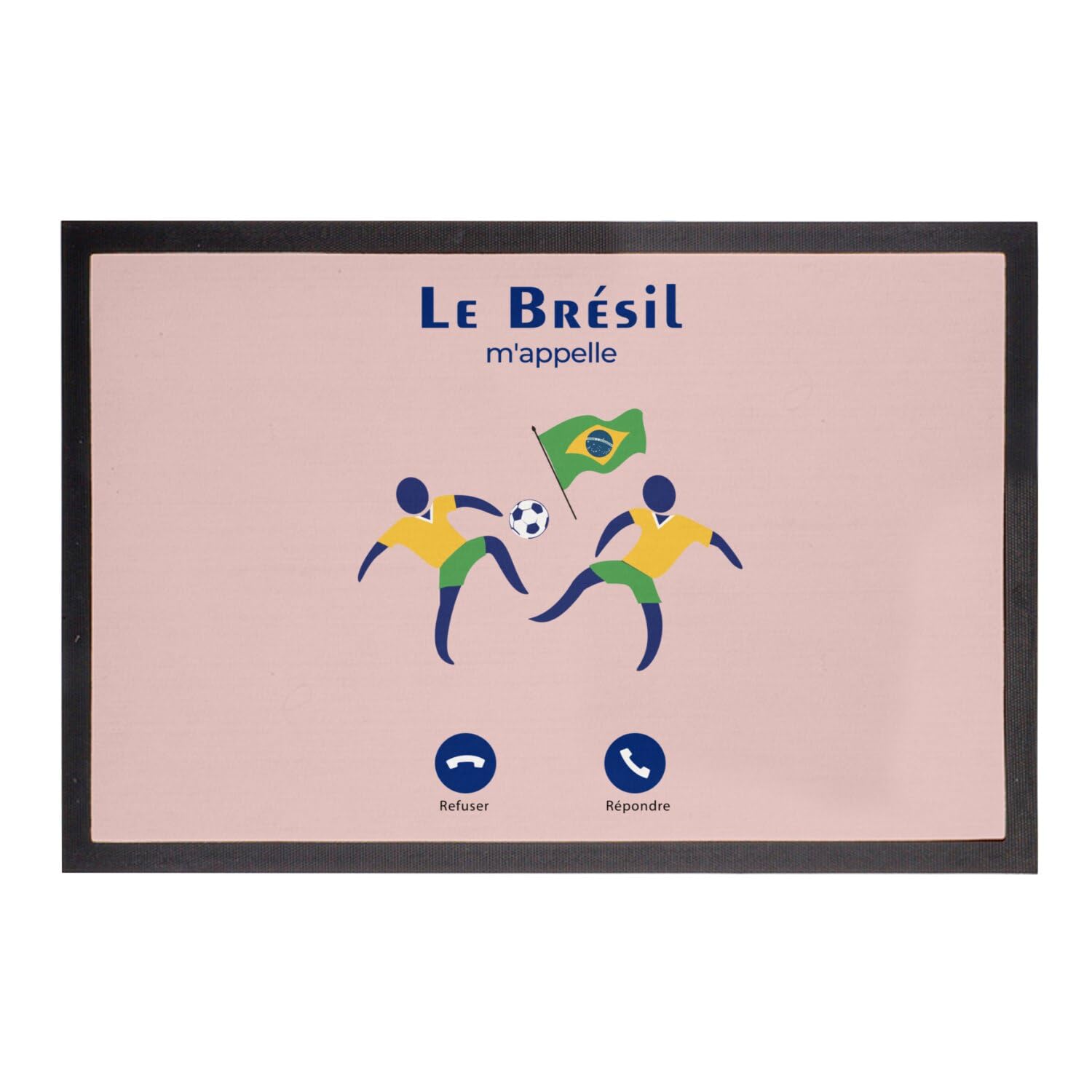 Paillasson Rose Brésil m'appelle Tapis d'Entrée Original