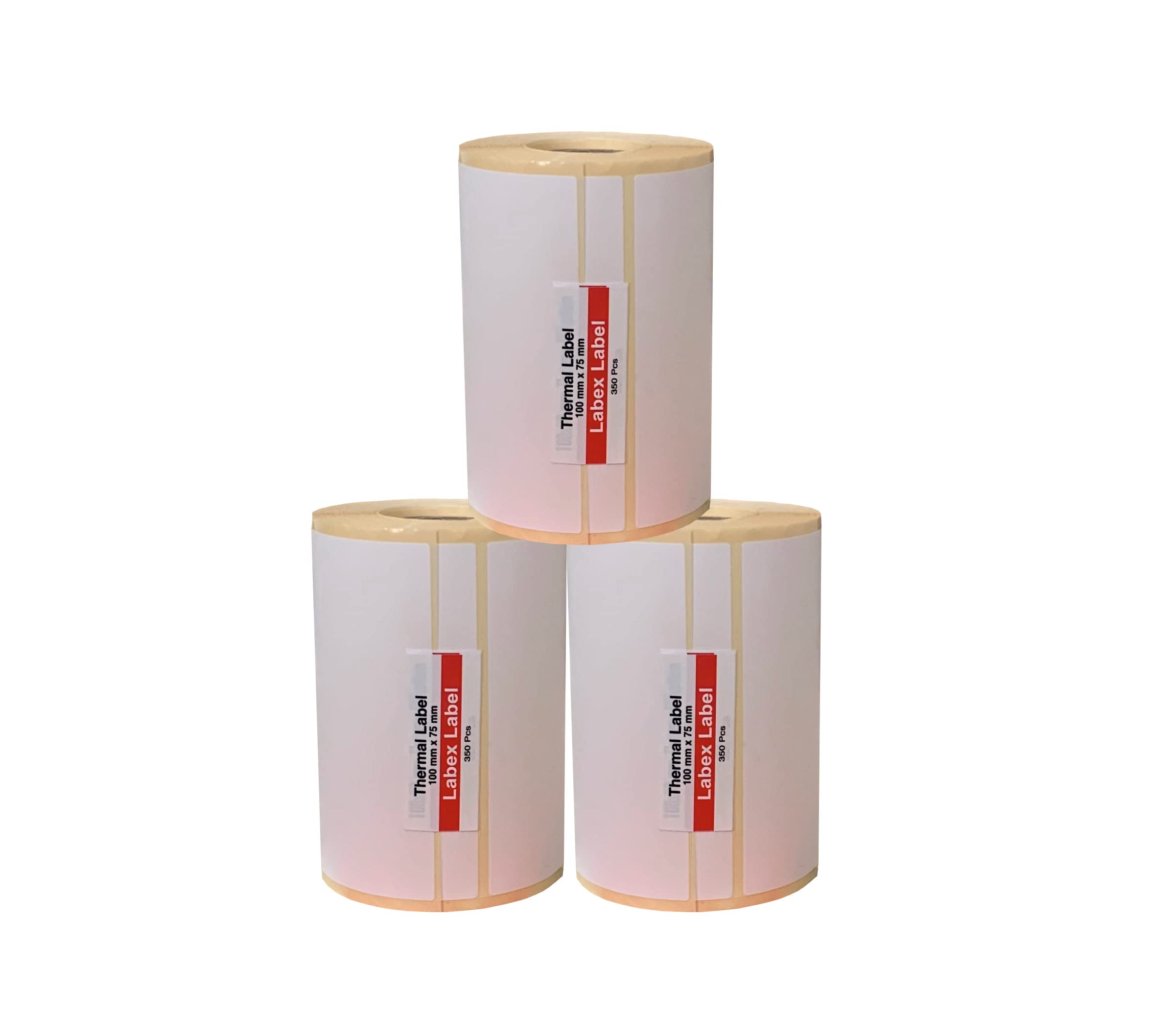 Etichette termiche 100x75 mm su rotolo – Etichette Pallet Adesive per Stampante Termica – 3 rotoli 1050 etichette – Senza nastro – TSC Godex compatibili – Labex Label