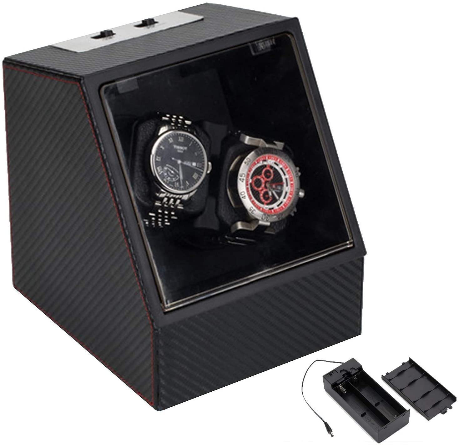 Remontoir montre automatique sur table de chevet : vitrine pour 2 montres de luxe