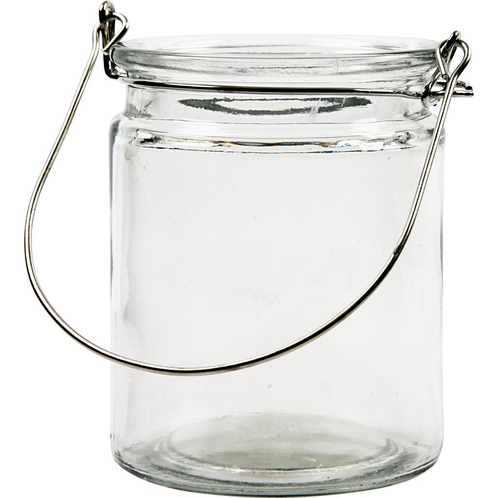 Creativ Glass Metal Candle Holder, 8cm x 10cm, 12pcs, Transparent