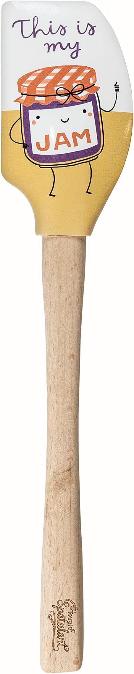 Tovolo My Jam/No Fig Spatulart Spatula, Kitchen Utensil for Food and Meal Prep, Baking, Mixing, Turning, and More