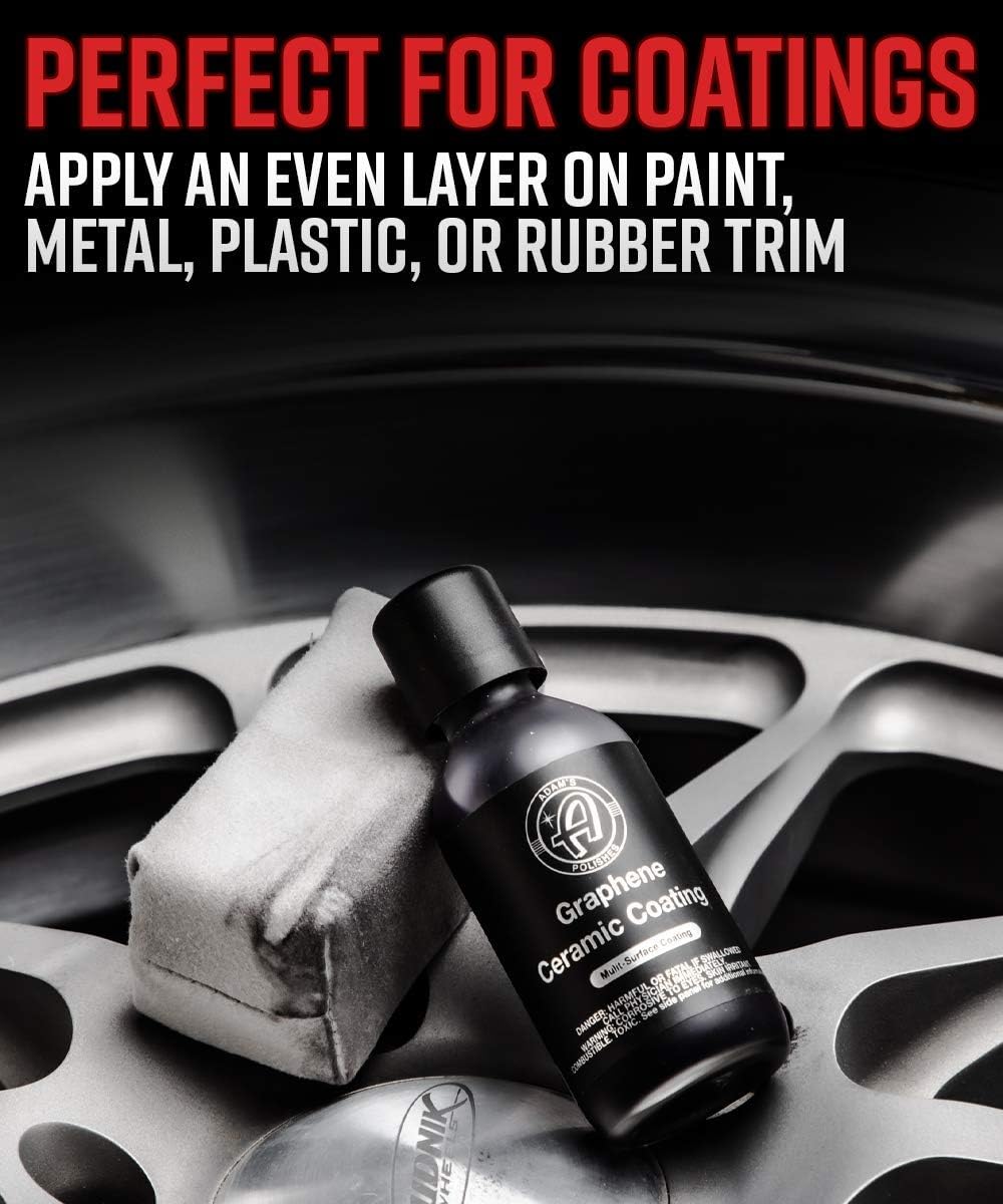 Adam’s Suede Applicator (2 Pack) – Car Detailing Suede Sponge Applicator | Use With Ceramic Coating For Cars, Ceramic Spray Coating, Graphene Coatings On Car Paint, Metal, Plastic Trim, Rubber & Glass : Automotive