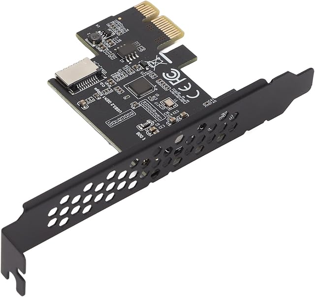 Bewinner PCI-E to USB3.2 GEN1 Front USB C Expansion Card, 5Gbps Type E Internal Front Panel Connector Riser Card,PCI Express Adapter for Desktop PCs WIN 7/8/10/11/LINUX (Black)