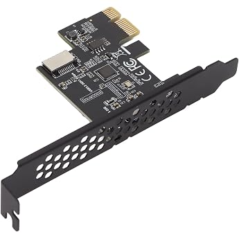 PCI-E to USB3.2 GEN1 Front USB C Expansion Card 5Gbps Type E Riser Card with Internal Faceplate Connector PCI Express Adapter for Desktop PCs Win 7/8/10/11/LINUX Black