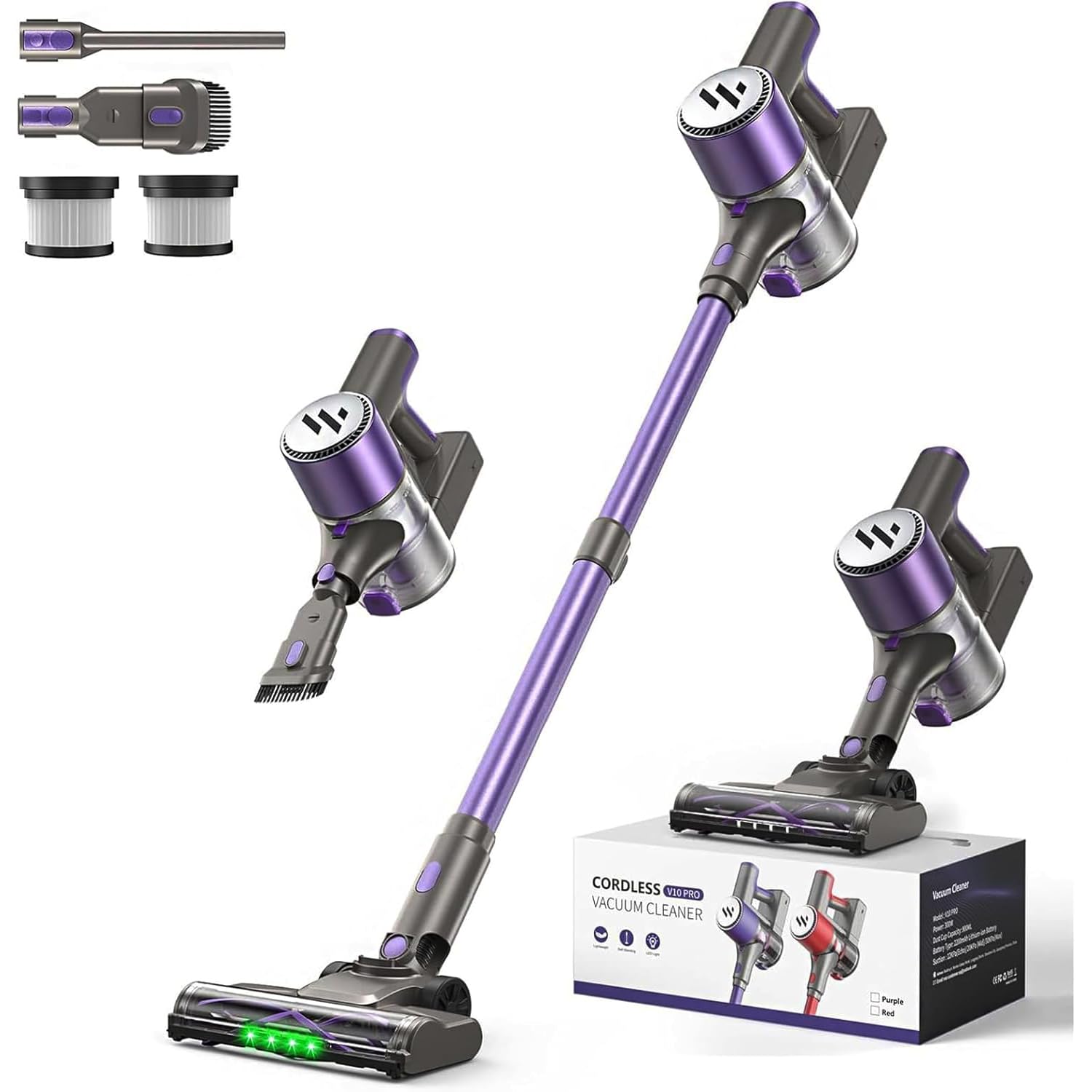 Photo 1 of ***HEAVILY USED AND MISSING PARTS***
MBTTODF Cordless Vacuum Cleaner,Vacuum Cleaner for Home with Brushless Motor,Stick Vacuum with Self-Standing and Touch Screen,Hardwood Floor Vacuum for Pet Hair,Carpets(Lavender Purple)