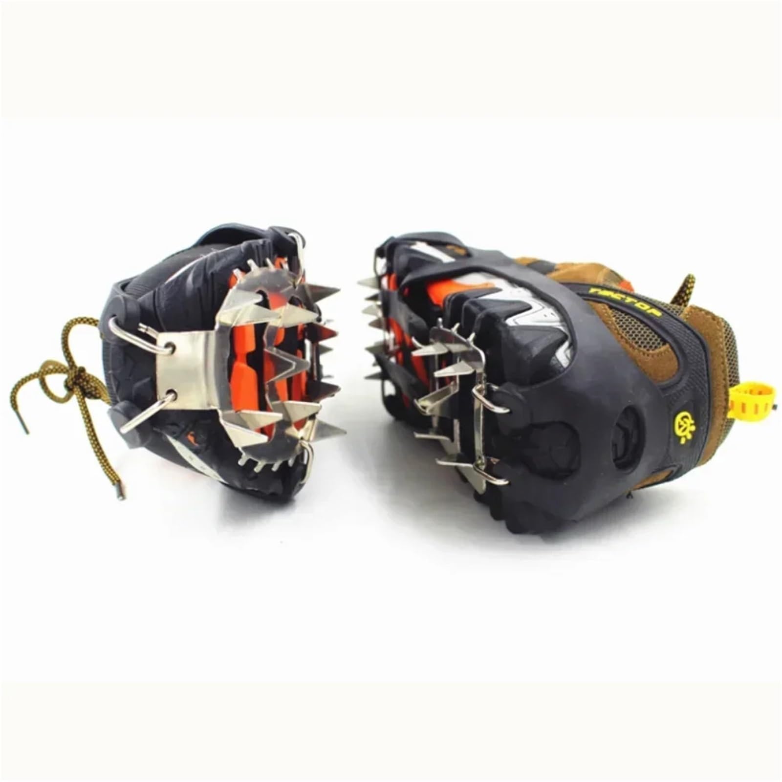 Grödel 18 Teeth Steel Ice Gripper Spike for Shoes Anti Slip Climbing Hiking Snow Spikes Crampons Cleats Grips Boots Cover Crampon für Winterwanderungen