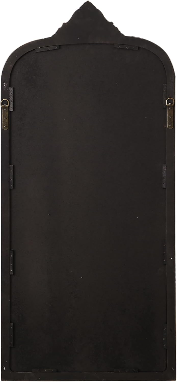 SOFE Vintage Wall Magnetic Board, 43 × 20 Inches Chalk Board with Ornate Wood Frame, Antique White Finish, Decorative Long Display Message Board, Home Wall Organization Decor, Restaurant & Café Menus