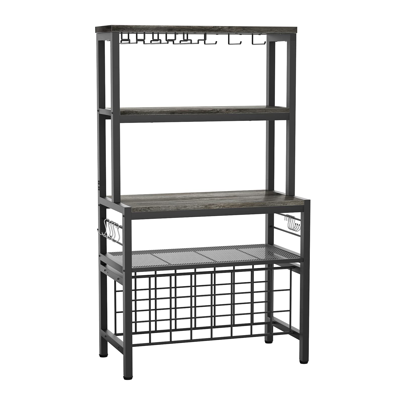 Unikito Wine Bar Cabinet Freestanding Wine Rack Table Floor Liquor