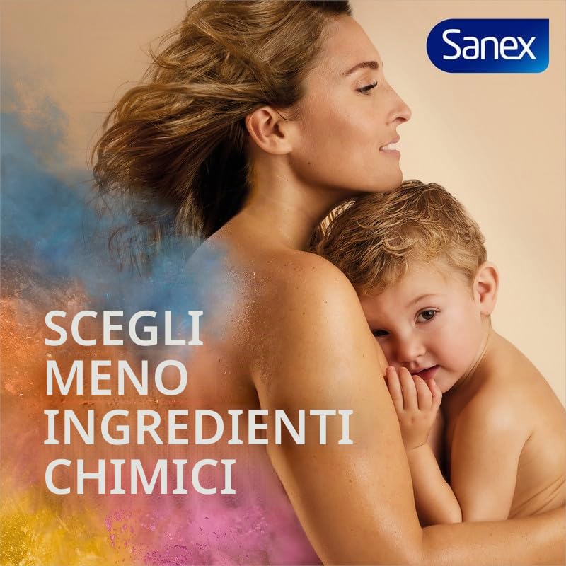 Sanex - Ricarica Gel doccia Sanex Neutro Idratante Pack 10 x 900 ml | Con ingredienti essenziali | 0% solfati*, 0% sapone e 0% coloranti | Gel da bagno tutti i tipi di pelle | Idratazione duratura