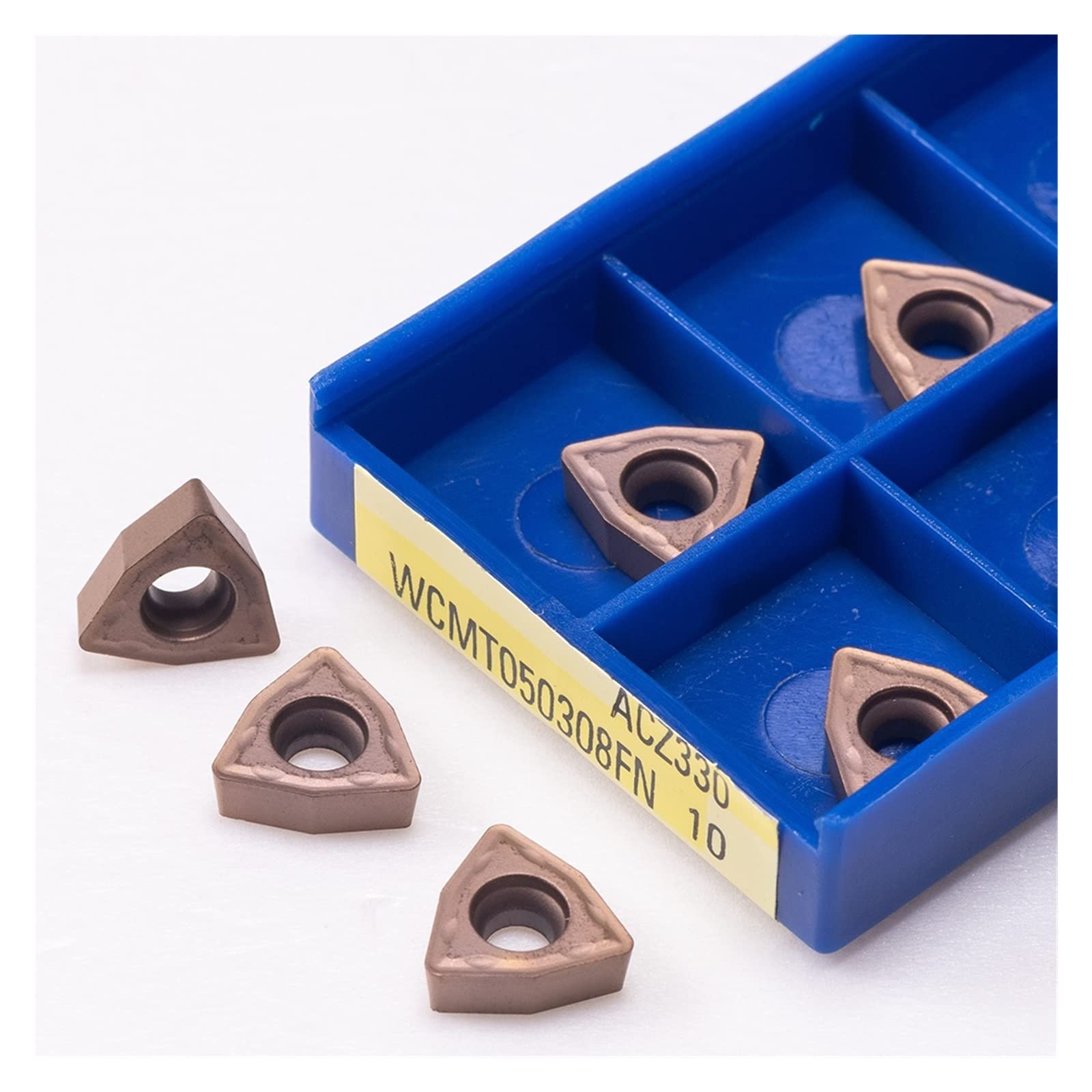 KEEBI Insertos de torneado de carburo 10 Piezas WCMT WCMX Hoja de aleación Dura, WCMT050308 WCMT040208 WCMT06T308 WCMX030208 WCMT080412FN FN Fresa (Angle : WCMT080412FN)