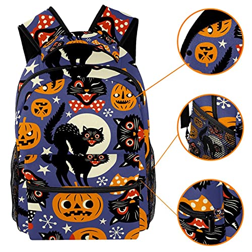 Sac à dos chat et oiseaux grand format multicolore pour l'école