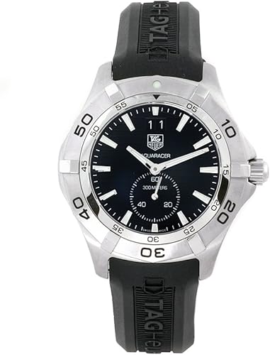 TAG Heuer Reloj para hombre WAF1014.FT8010 Aquaracer cronógrafo automático suizo con esfera negra, Negro -, Cronógrafo