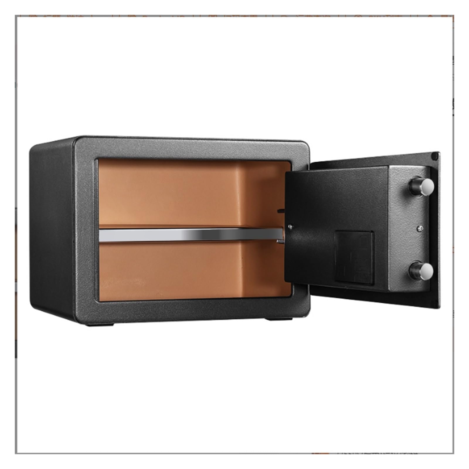 Caja fuerte oculta pequeña con huella dactilar for el hogar, sistema de alarma con teclado Digital for documentos de joyería en efectivo(Oranje)