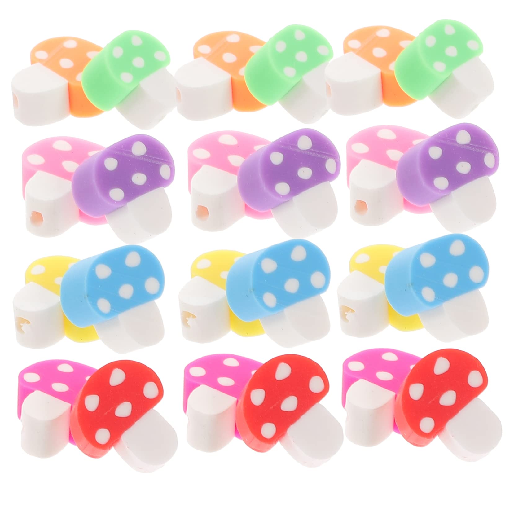 STOBOK 4 Sets Pilzperlen Polymer-ton Lose Perlen Abstandsperlen Armband Halskette Schmuckherstellungsset 200 Stück * 4