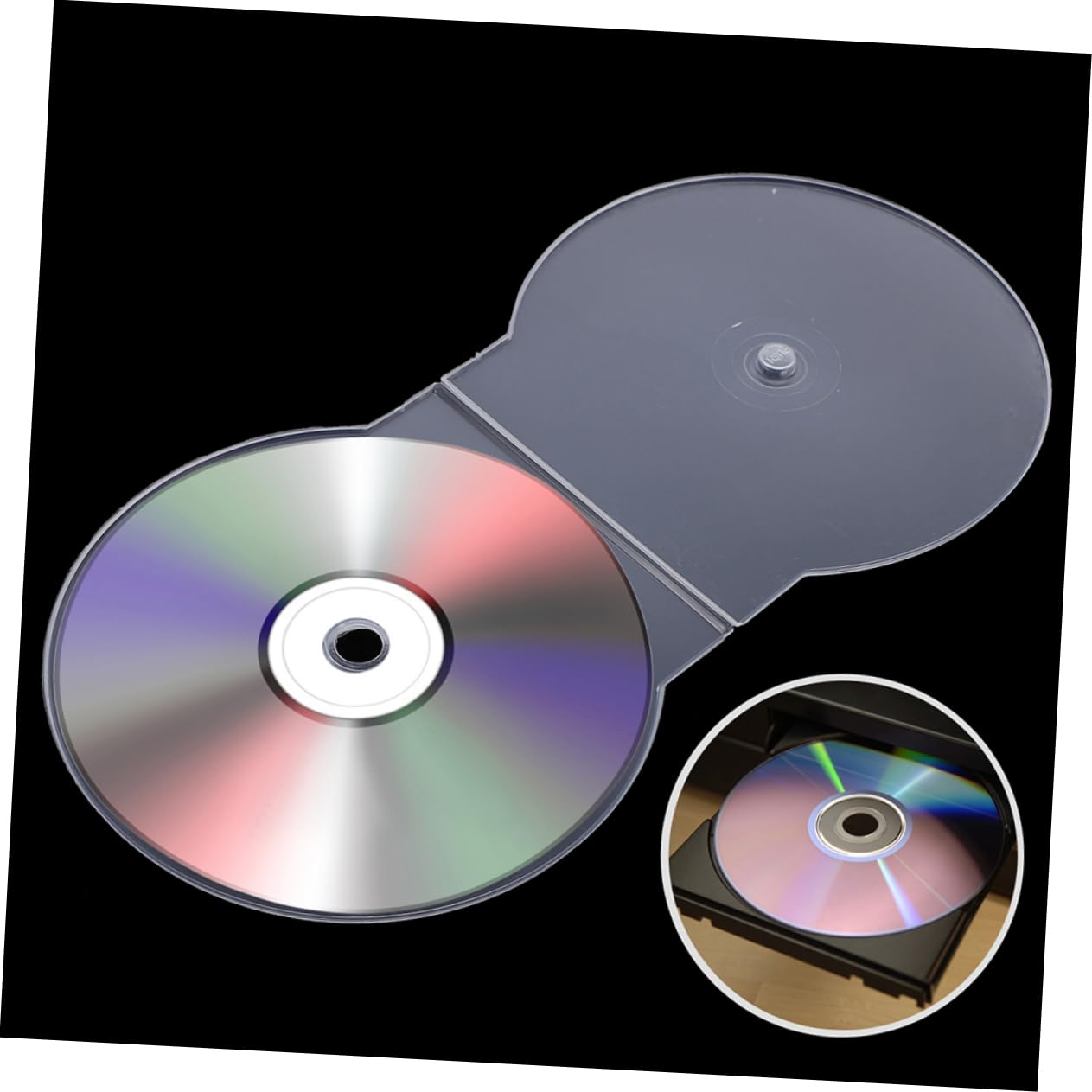 PRETYZOOM Custodia Trasparente per CD e Dvd Portatile, in Plastica Rigida, Resistente a Graffi, Formato Standard, per Viaggi e Archiviazione Domestica, Confezione da 50 Pezzi