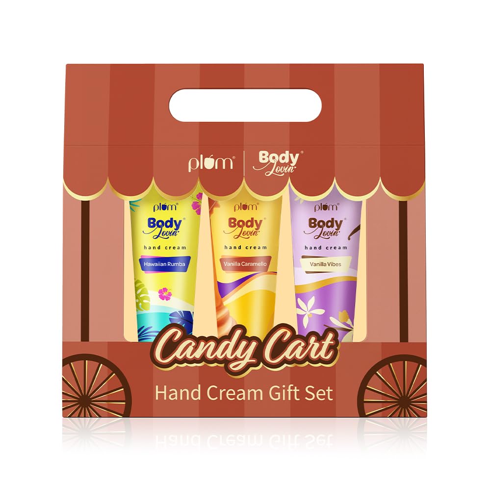 Plum BodyLovin' Candy Cart Hand Cream Gift Set | Set of 3 Hand Creams | 30g Each