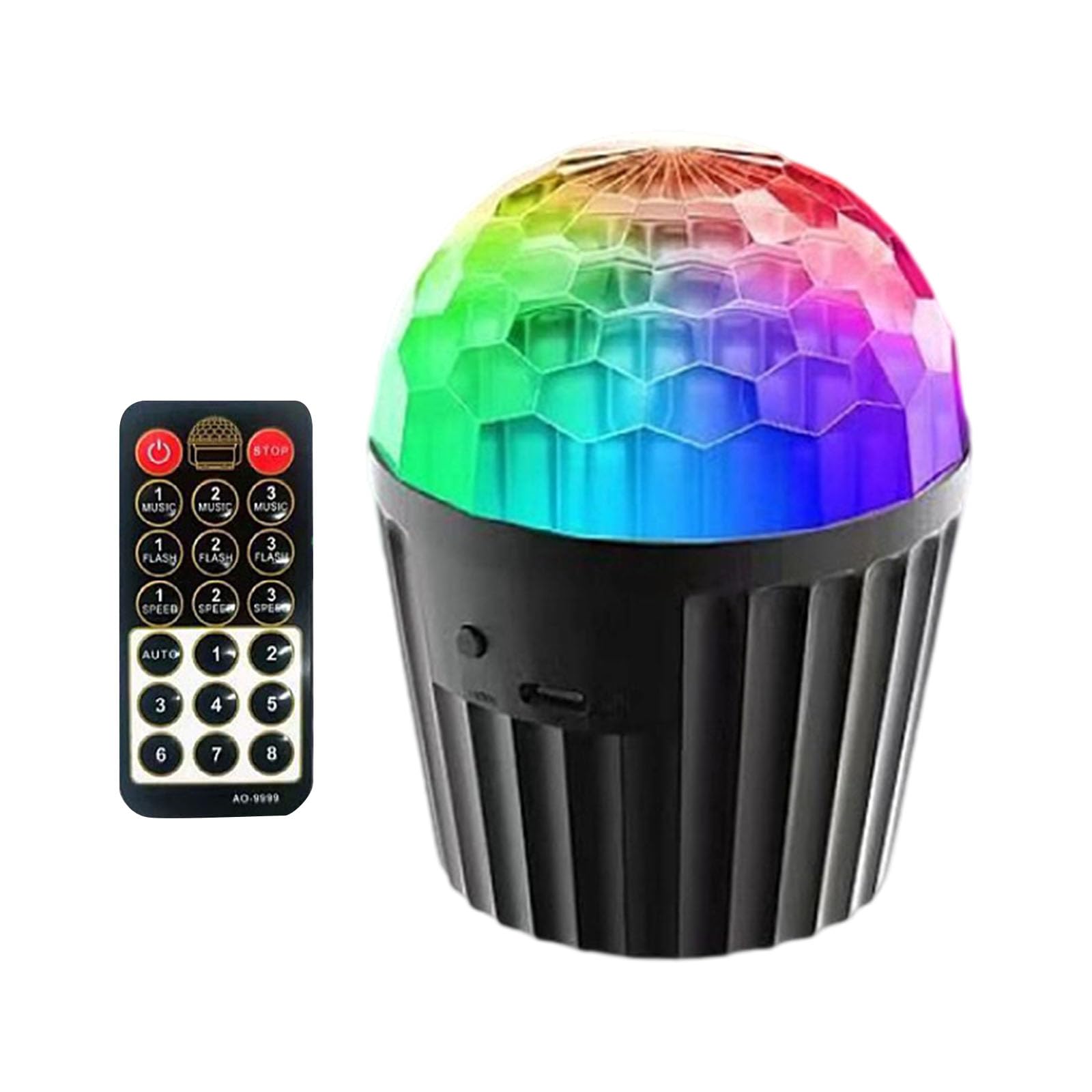 Nucelit Crystal Ball LED Stage Light with 360 Degree Rotation Multiple Modes Perfect for Creating Indoor Dance Atmospheres Dance Lighting