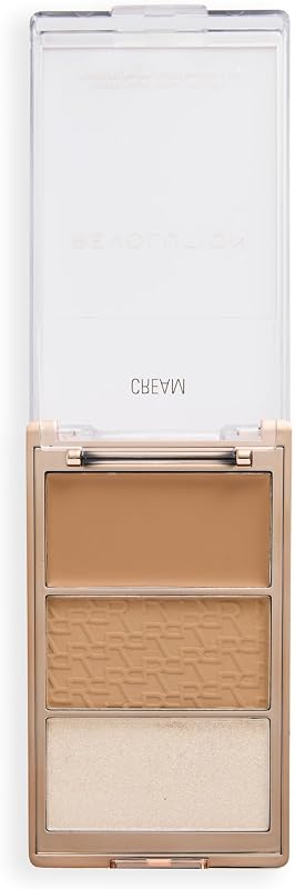 Revolution Bronze Icon Palette, Divine Fair | Cream, Matte, & Shimmer Bronzer Trio for Buildable Glow, Infused with Hyaluronic Acid, Vegan & Cruelty-Free, 0.09 oz