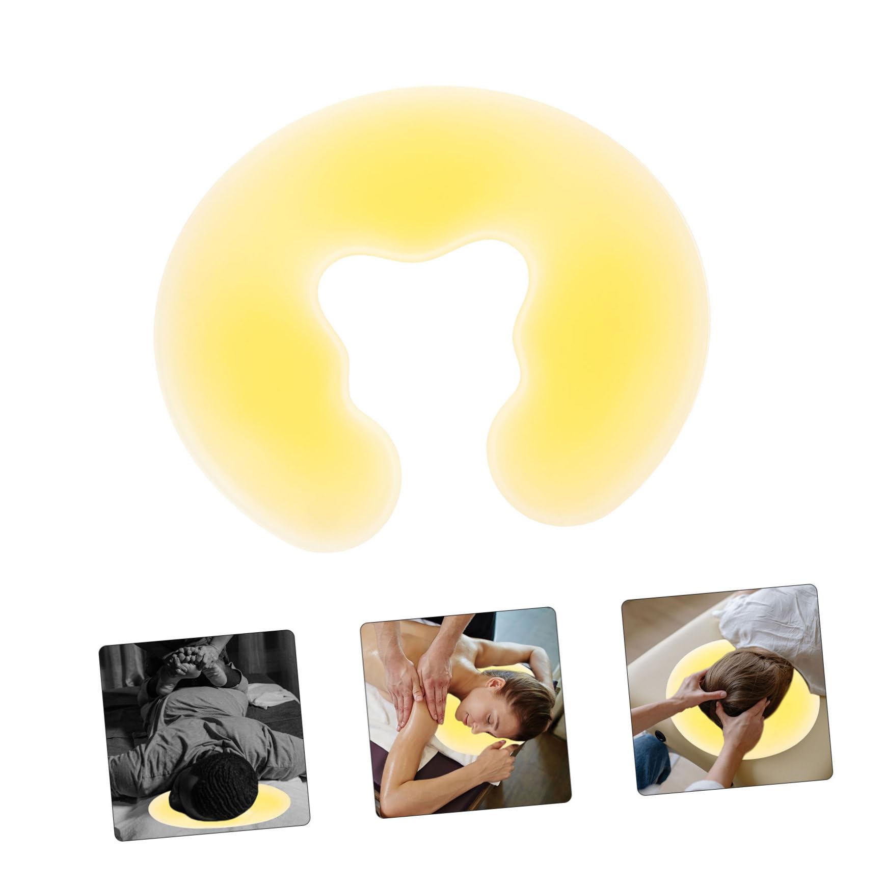 GALPADA Cuscino Spa in Silicone U Shape per Massaggio Viso e Corpo, Morbido Poggiatesta per Salone Estetico