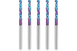 HQMaster 1/8 Inch CNC Router Bits Up & Down Cut 5 Pack