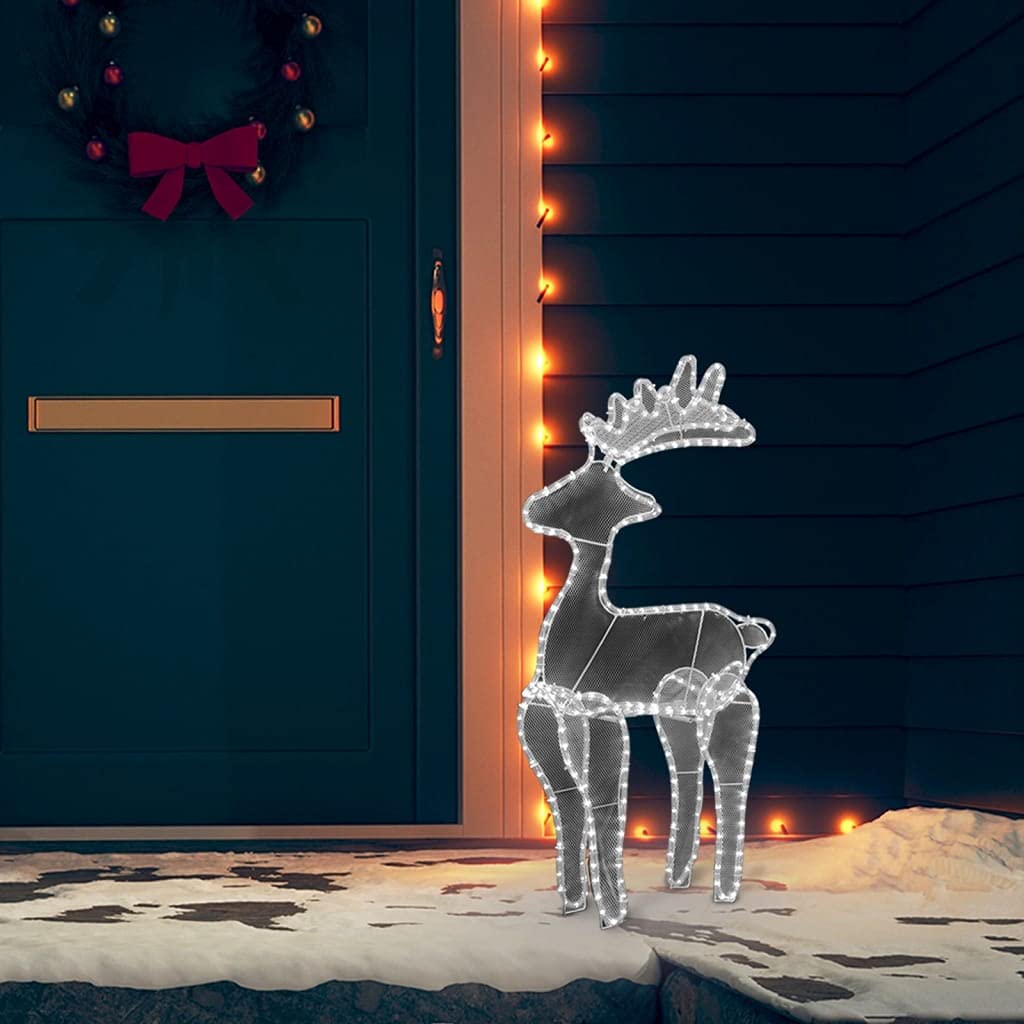 led-lichterketten,lichterkette draht batterie,batterie lichterkette,Rentier Weihnachtsdekoration mit Mesh 306 LEDs 60x24x89 cmGeeignet für Patio, Schlafzimmer, Wohnzimmer, Weihnachten