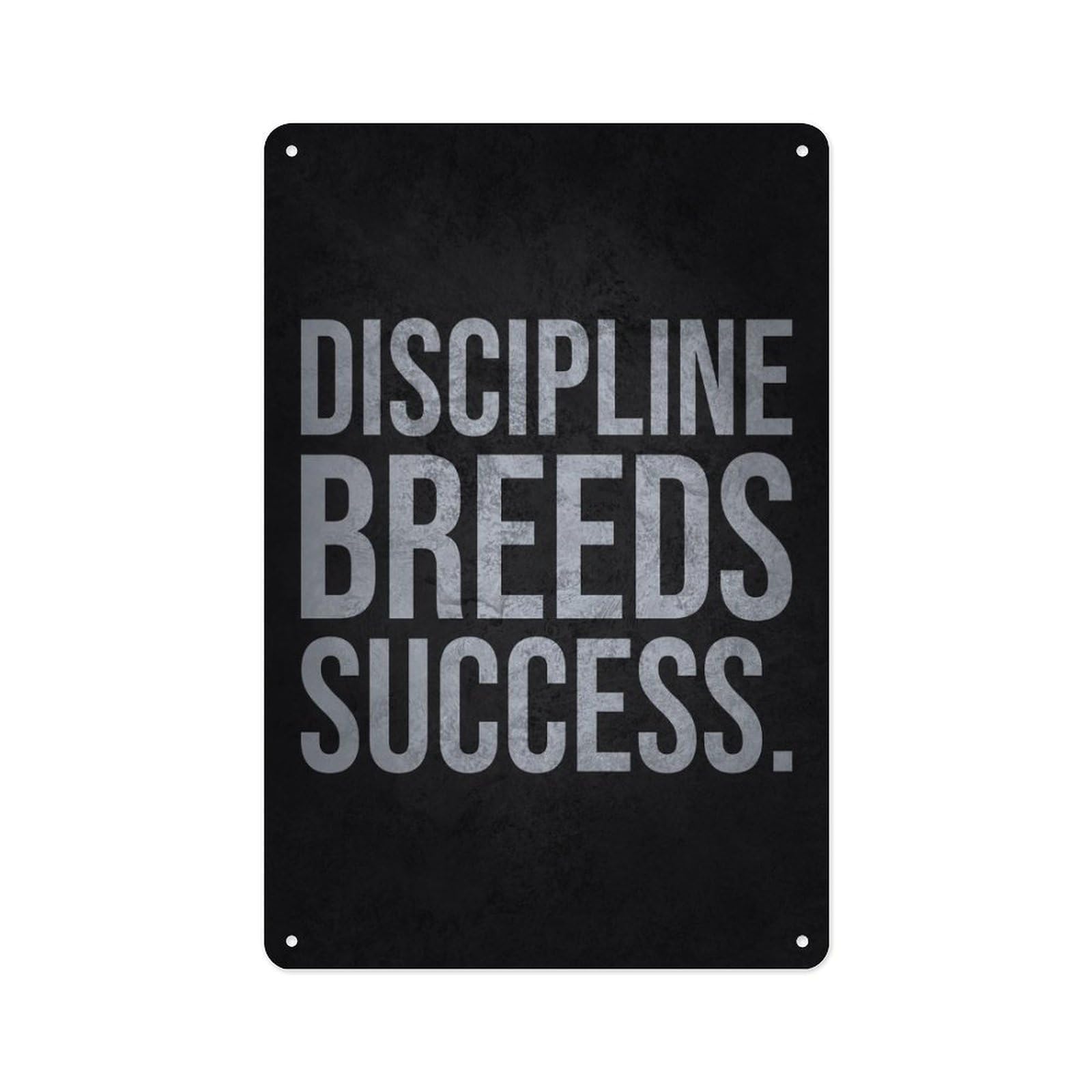 peiyeety Metal Tin Sign 12 X 8 Inch Discipline Breeds Success – Motivational Quote, Metal Plaque, For Cafe Beer Club Gym Office Living Room Wall Inspirational Decorative