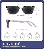 Vista 32 de 1/2/4/5 Pack Computer Reading Glasses Blue Light Blocking Readers Spring Hinge for Women Men