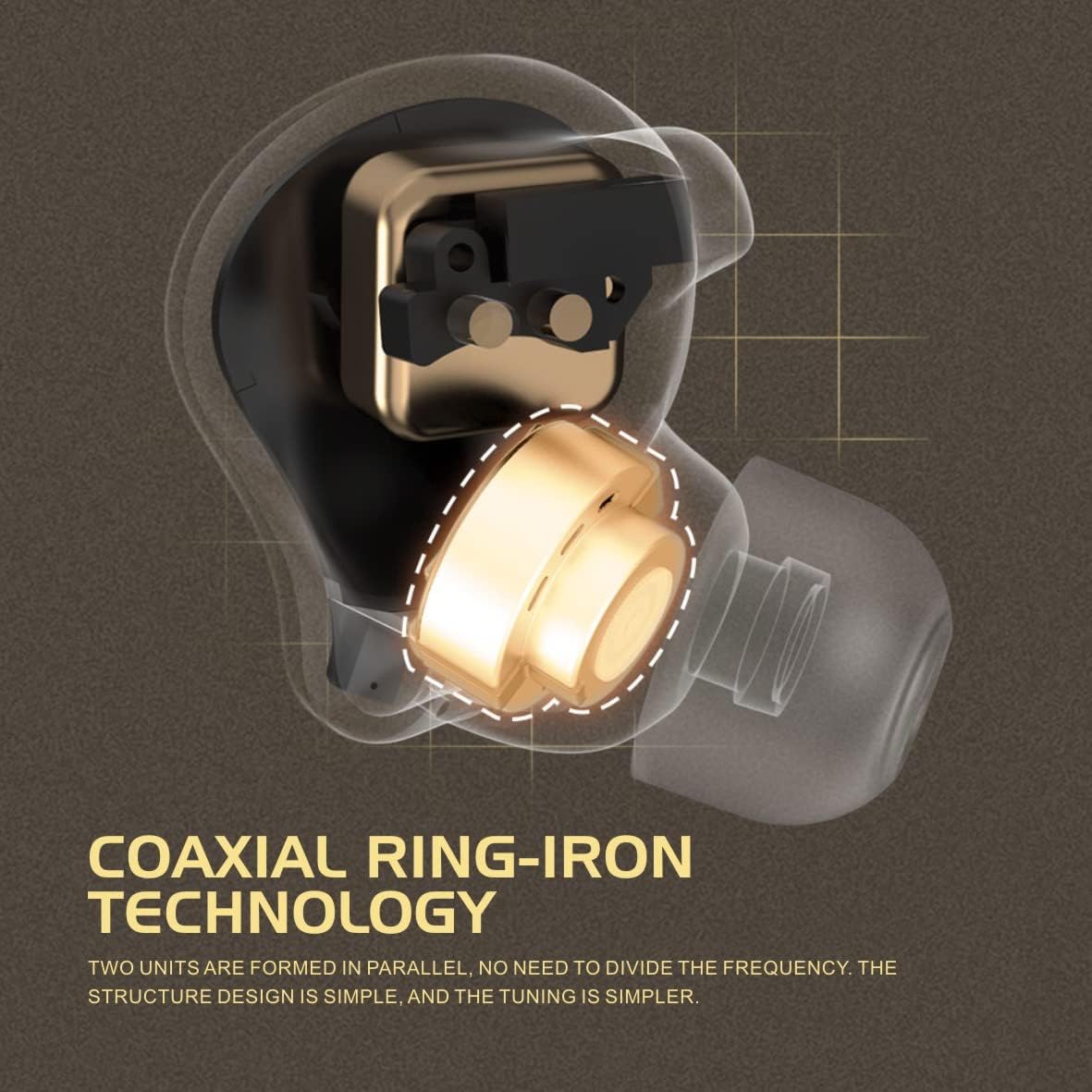 Sabbat E16 Astria Coaxial Acoustic Architecture Wireless Earbuds Blutooth 5.2 in-Ear HiFi Stereo Headphones with Built-in Mic and Charging Case Suitable for iOS, Android(Mystic Black)