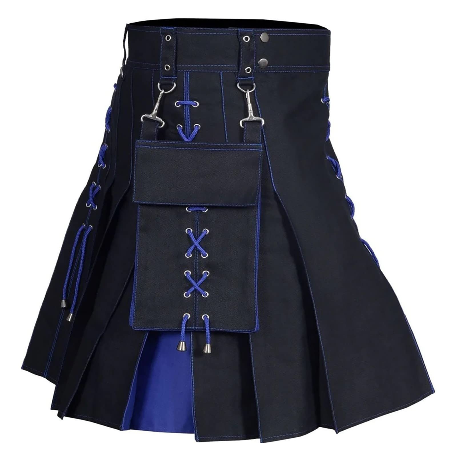 Scottish Kilts for Men Traditional Tartan Skirt Hybrid Utility Vintage Scotland Skirt Gothic Punk Scottish Holiday Festival Kilt