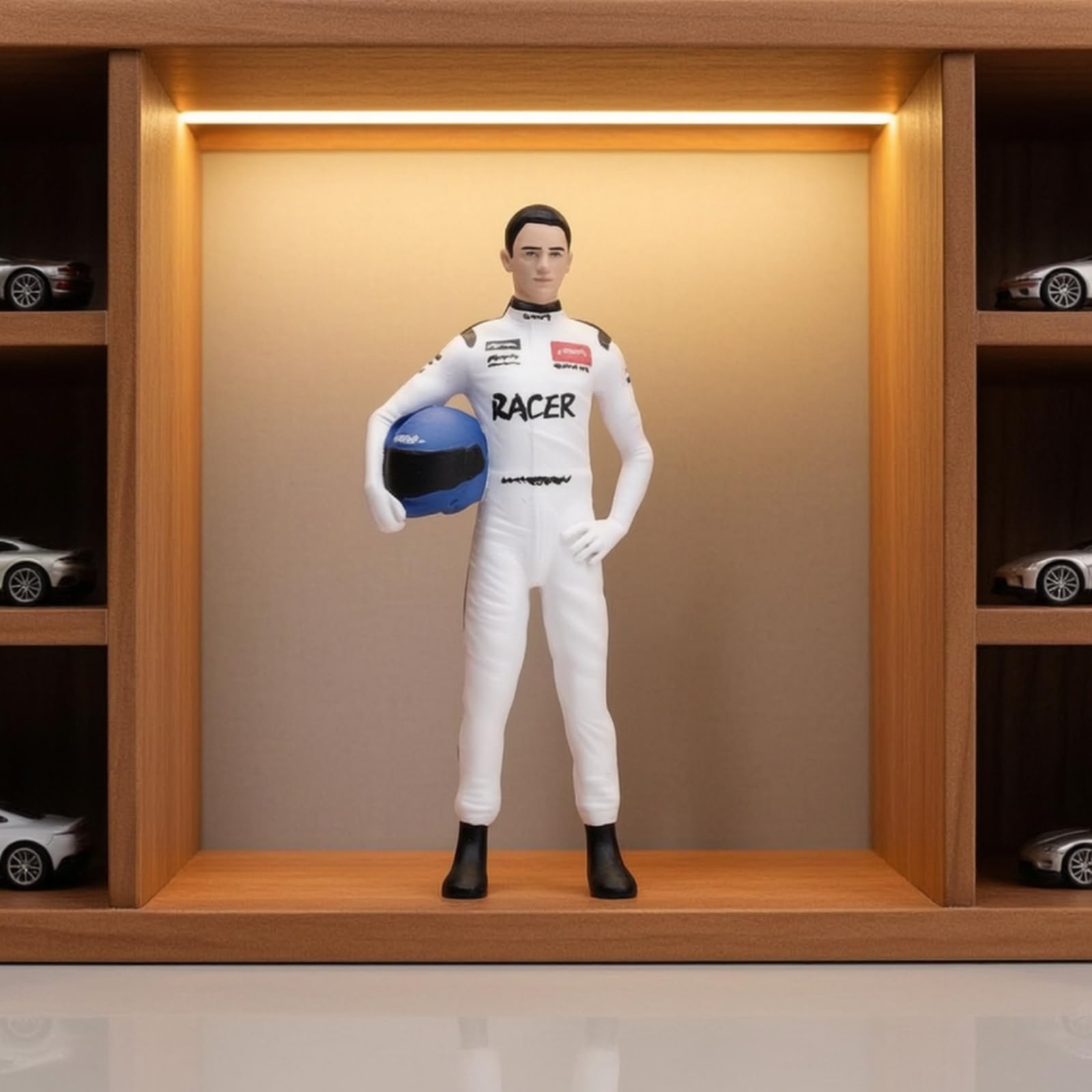 de Carreras Miniatura Figura Coleccionable Muñeco Estatuilla Resina con Traje Ajustado Detalle Pose con Mano en la Cintura Adecuado
