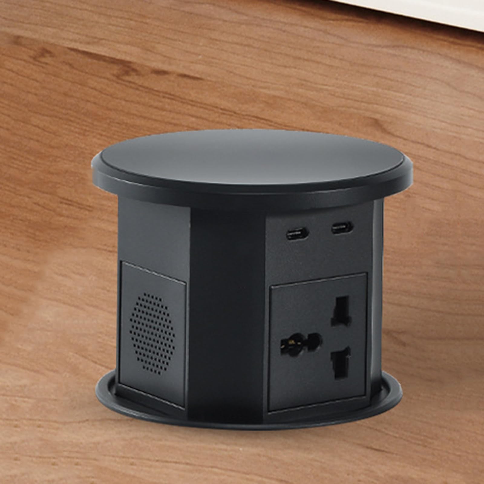 Ciabatta pop-up automatica, presa Smart Stealth Lift con ricarica wireless da 15 W e altoparlanti, adatta per scrivanie/scrivanie da ufficio/isole cucina
