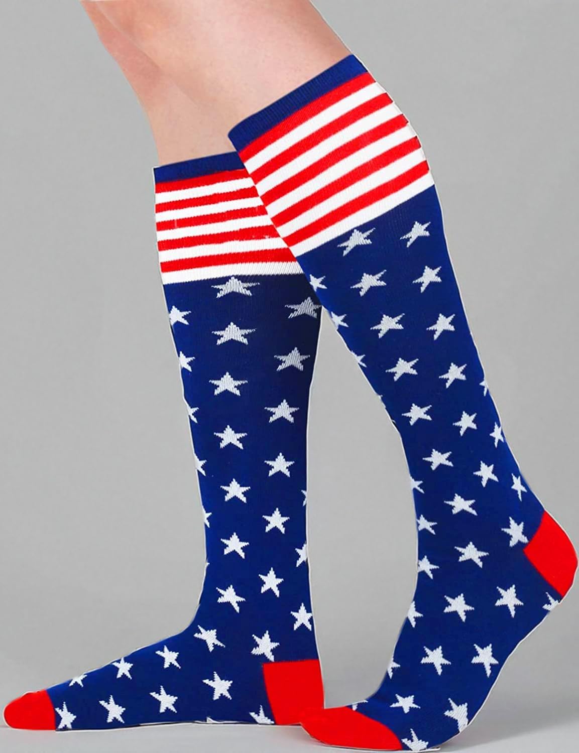 Zmart American Flag Socks - USA Patriots Republic Gifts, Knee High Socks for Women - Image 9